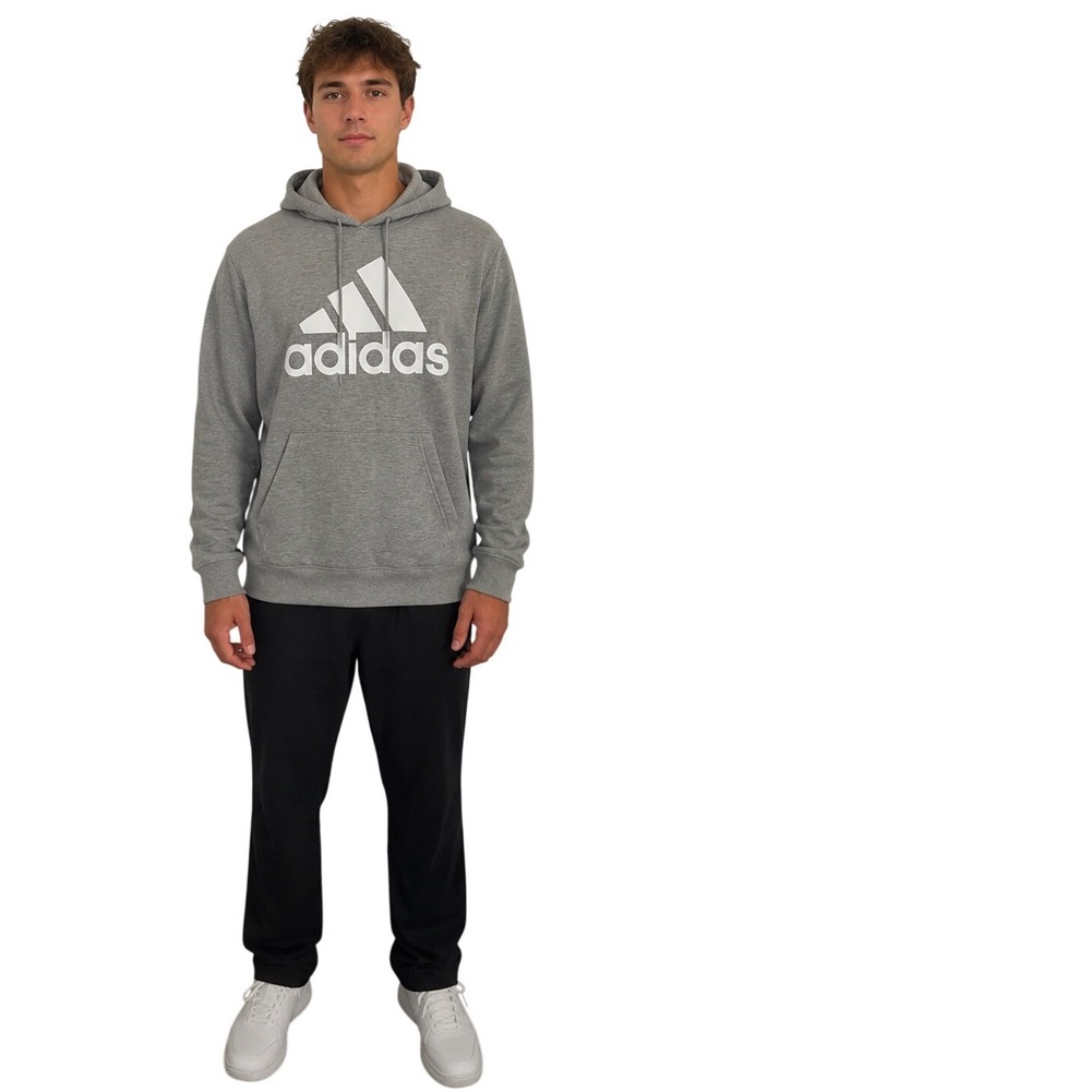 Adidas Golf Mens Large Grey Heathered Logo Pullover Hoodie Sweatshirt L